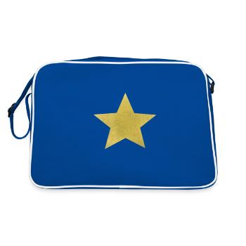 Star, Starry, Sky, Nature, Celestial - Retro Bag - blue/white - Back