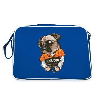 Cool dog - Retro Bag - blue/white - Back