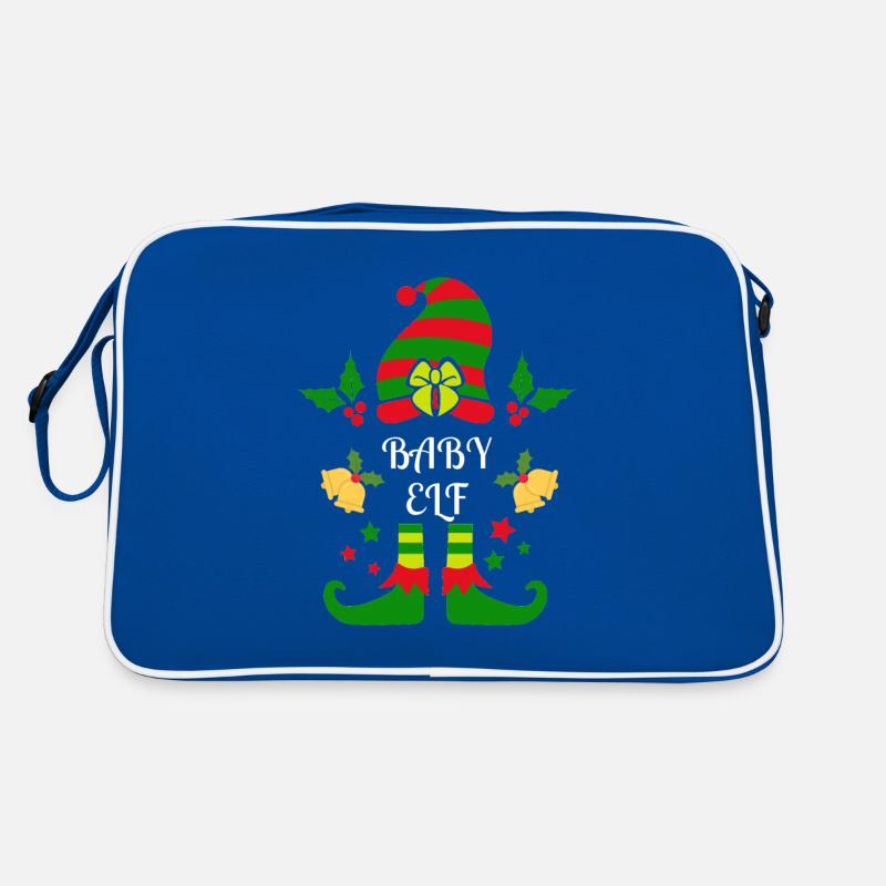 Noël bébé elfe - Sac Retro - bleu/blanc