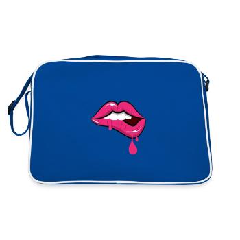 Arc-en-ciel, Botox, brillant, brillant à lèvres, visqueux - Sac Retro - bleu/blanc - Dos