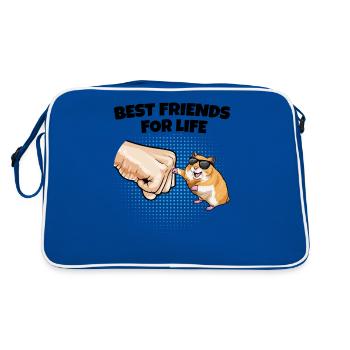 Hamster lover cute hamster gifts - Retro Bag - blue/white - Back