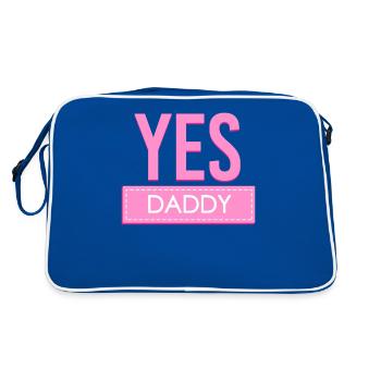 Yes daddy daddy's girl daughter - Retro Bag - blue/white - Back