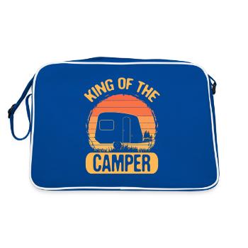 Camping Geschenk König des Camper Geschenk - Retro Tasche - Blau/Weiß - Hinten