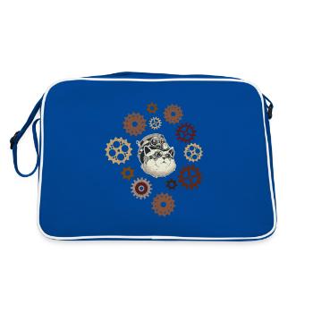 Cat Steampunk Hat Science Fiction Fantasy Cat - Sac Retro - bleu/blanc - Dos