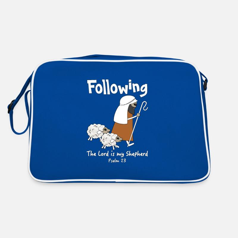 Moutons de conception chrétienne suivant le bon Sac Retro