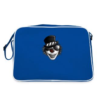 Clown avec lunettes de soleil - Sac Retro - bleu/blanc - Dos