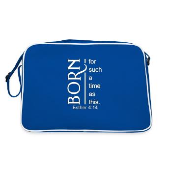 Christian Design Né pour le now time Esther 04:14 - Sac Retro - bleu/blanc - Dos