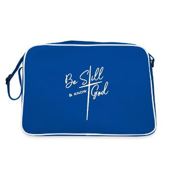 Christian Design Be Still and Know Psaume 46 - Sac Retro - bleu/blanc - Dos