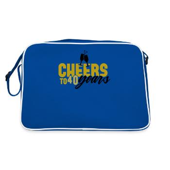 40 Geburtstag Ü40 Vierziger | 40s Birthday 40er - Retro Tasche - Blau/Weiß - Hinten