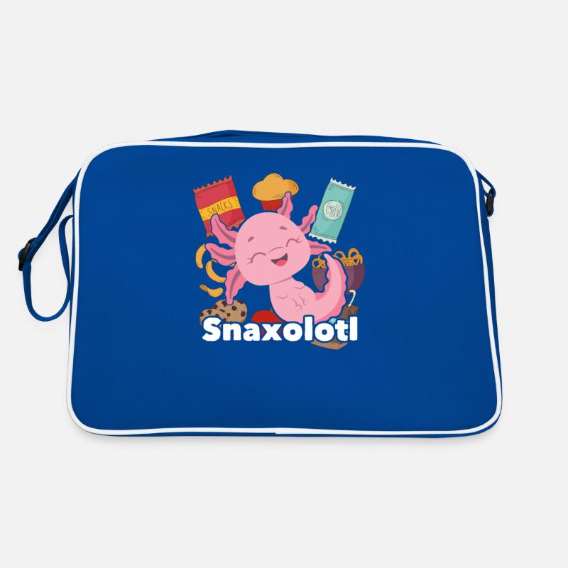 Snacks Snaxolotl Axolotl - Sac Retro - bleu/blanc