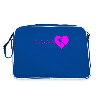 Runner Gift fun Women's Running Heartbeat Gifts - Retro Bag - blue/white - Back