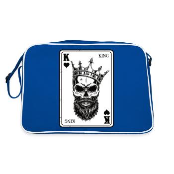 King And Queen Skull - 2/2 Card Hearts Flush - Retro Bag - blue/white - Back