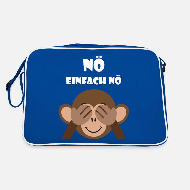 Nö einfach Nö Statement Lustiger Spruch Affe Retro Tasche