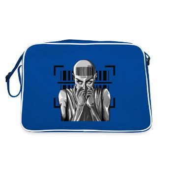 Tenue punk à barres - Enregistré dans le système - Sac Retro - bleu/blanc - Dos