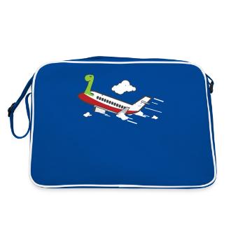 Airplane Pilot - Dinosaur On An Airplane - Sac Retro - bleu/blanc - Dos