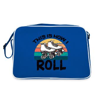 70's This Is How I Roll Vintage Retro Roller Skate - Sac Retro - bleu/blanc - Dos