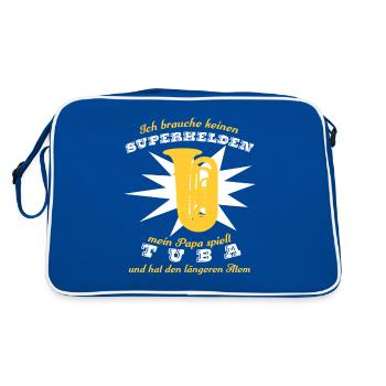 Super-hérosubapapa - Sac Retro - bleu/blanc - Dos