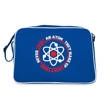 Never Trust An Atom They Make Up Everything - Sac Retro - bleu/blanc - Dos