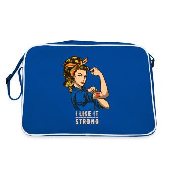LGBTQ - Girl Tattoo Strong - Coffee Lover - Sac Retro - bleu/blanc - Dos