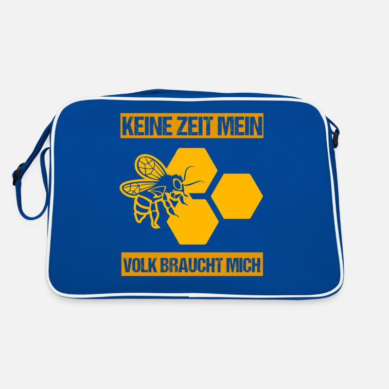 Hobbyimker Imker Bienen Flüsterer Imkern Honig - Retro Tasche - Blau/Weiß