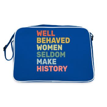 Women - Well Behaved Women Seldom Make History - - Retro Bag - blue/white - Back
