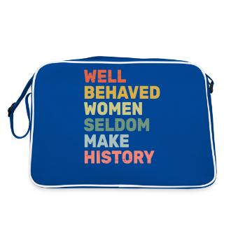 Women - Well Behaved Women Seldom Make History - - Retro Bag - blue/white - Back