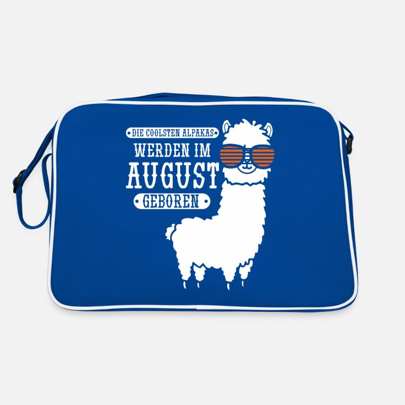 August Geburtstag Alpaka Spruch Lustig Retro Tasche