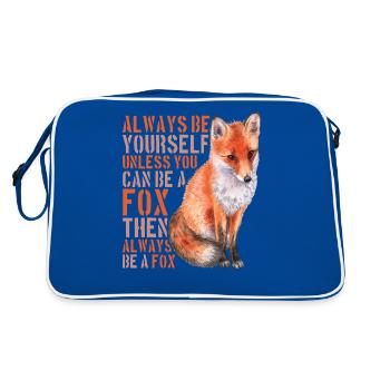 - Always Be Yourself Unless You Can Be A Fox - Retro Bag - blue/white - Back