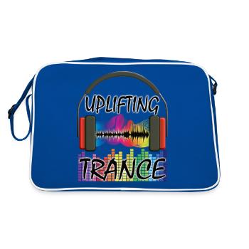 Uplifting Trance colorful - music - Retro Bag - blue/white - Back