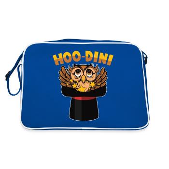 Magic - HOO-DINI - Owl Trick - Magician - Retro Bag - blue/white - Back
