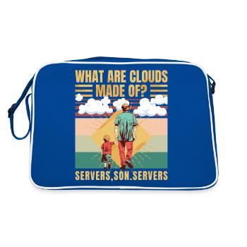 Funny Programmer Software Developer Computer - Retro Bag - blue/white - Back