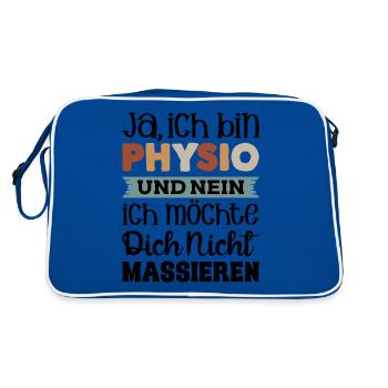 Physiotherapeuten Physiotherapeut Physios Physioth - Retro Tasche - Blau/Weiß - Hinten