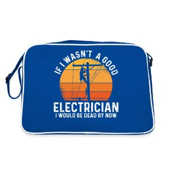 Électricien drôle Électrique Lineman Ingénieur - Sac Retro - bleu/blanc - Dos
