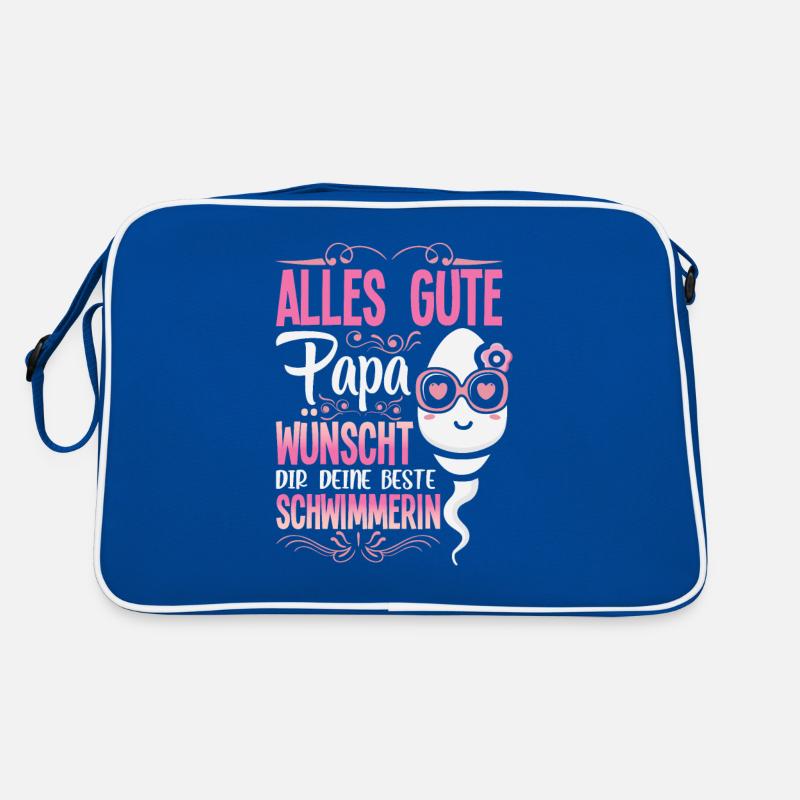 Alles Gute Papa wünscht dir dein bester Schwimmer Retro Tasche
