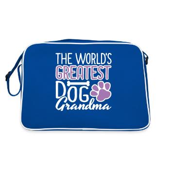 La plus grande grand-mère de chien du monde que j’aime mon chien - Sac Retro - bleu/blanc - Dos