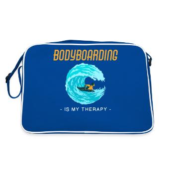 Mon produit De Bodyboard Drôle de Bodyboard de Thérapie - Sac Retro - bleu/blanc - Dos