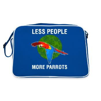 Moins de gens Plus de perroquets Ara écarlate produit - Sac Retro - bleu/blanc - Dos