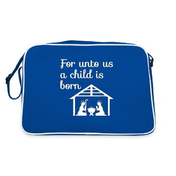 Christian Christmas Design Nativité Scène pour nous - Sac Retro - bleu/blanc - Dos