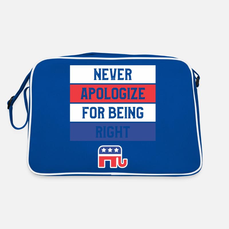 Funny Republican Gift For A Conservative - Retro Tasche - Blau/Weiß