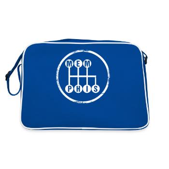 Memphis Stick Shift for Fans of Memphis - Retro Bag - blue/white - Back