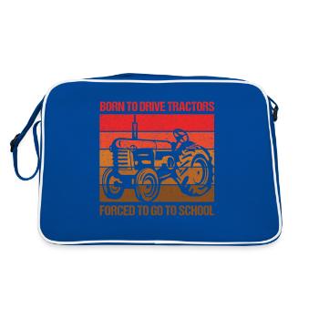 Landwirtschaft Landwirtschaft Traktorfahrer Gesche - Retro Tasche - Blau/Weiß - Hinten