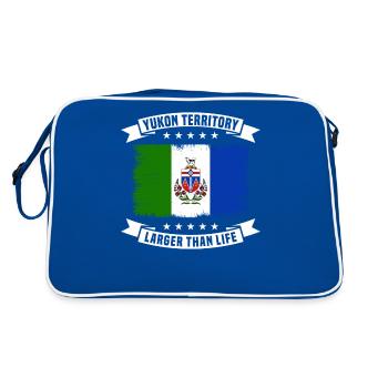 Yukon Territory Flag Vintage Retro - Retro Bag - blue/white - Back