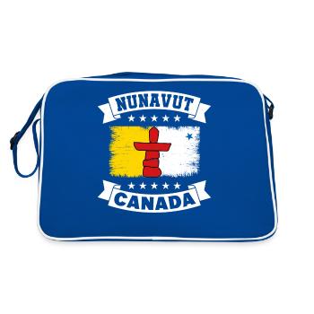Nunavut Flag Vintage Retro - Retro Bag - blue/white - Back