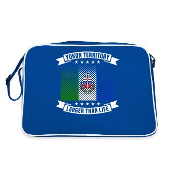 Yukon Territory Flag and Province Slogan - Retro Bag - blue/white - Back