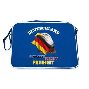 Germany Federal Eagle German Flag - Retro Bag - blue/white - Back