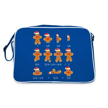 Gingerbread Man Breaks Math Nerd Noël Noël - Sac Retro - bleu/blanc - Dos