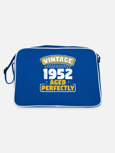 Vintage 1952 Aged Perfectly 70TH Birthday Gift - Retro Bag - blue/white