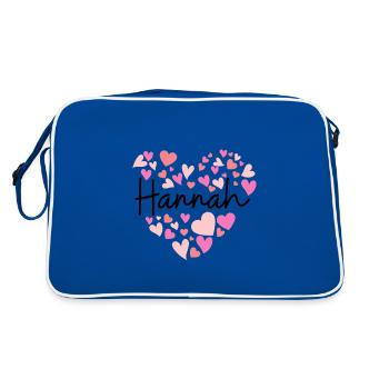 I love Hannah - Retro Bag - blue/white - Back