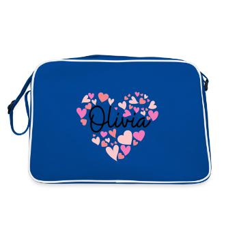 I love Olivia - Retro Bag - blue/white - Back