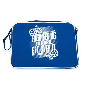 Engineering Gifts Engineering ist schwer darüber hinwegzukommen - Retro Tasche - Blau/Weiß - Hinten